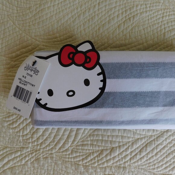 NOS Hello Kitty Sanrio Loungefly stripe continental wallet tri fold clutch NWT - Picture 12 of 16